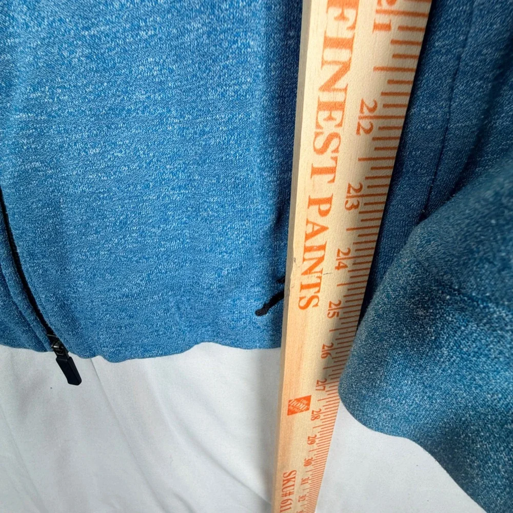 Jordan Full Zip Hoodie Size M Blue Heathered Jumpman Fleece Sweatshirt